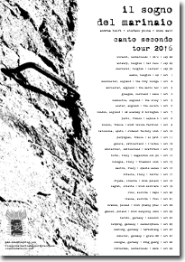 'canto secondo tour 2016 il sogno del marinaio euro tour flyer 'canto secondo tour 2016 il sogno del marinaio euro tour flyer