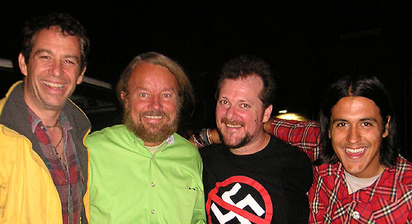 pete, watt and raul in front of the boat in saint louis, mo - week 3 of tour - 2004