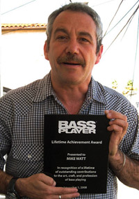 watt w/his bass player magazine lifetime achievement award watt w/his bass player magazine lifetime achievement award