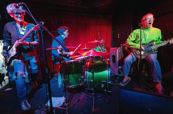 mike watt + the missingmen (tom watson, raul morales + mike watt - l to r) at 'harvelle's' in santa monica, ca on may 3, 2026 - photo by gary leonard mike watt + the missingmen (tom watson, raul morales + mike watt - l to r) at 'harvelle's' in santa monica, ca on may 3, 2026 - photo by gary leonard