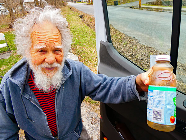 charley plymell w/watt's pissjug in cherry valley, ny on april 10, 2025