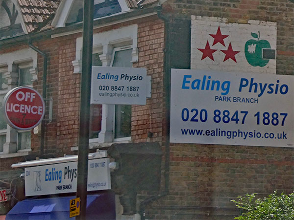 view from the window of konk pad in ealing part of west london