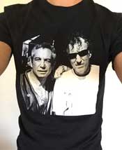 'two cats from the old days' black tshirt w/raymond pettibon and mike watt 'two cats from the old days' black tshirt w/raymond pettibon and mike watt