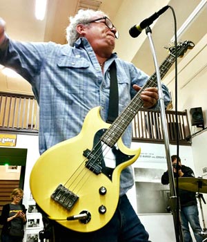 mike watt w/wattplower prototype bass at pop obscure records in los angeles, ca on january 7, 2017 - photo by ron borolla mike watt w/wattplower prototype bass at pop obscure records in los angeles, ca on january 7, 2017 - photo by ron borolla